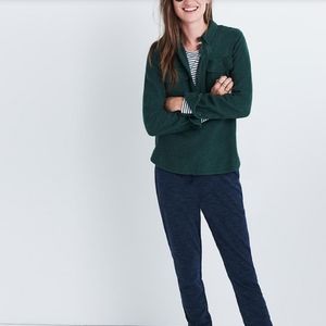 Madewell zip front flannel popover shirt
